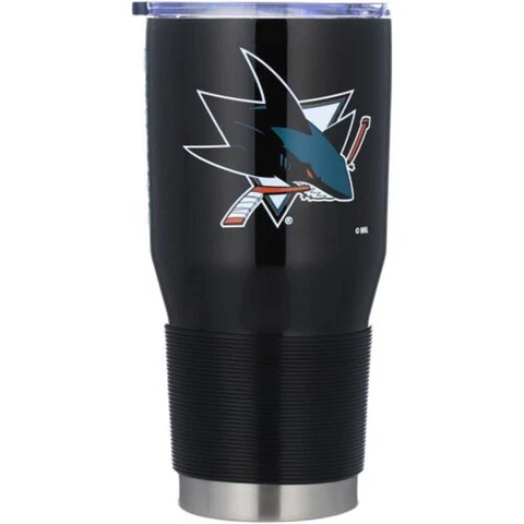 San Jose Sharks 30oz Stainless Steel Travel Tumbler [NEW] NHL Mug Glass Cup Cover