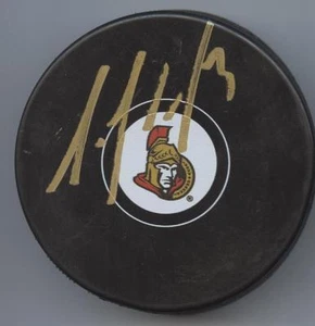 DION PHANEUF SIGNED OTTAWA SENATORS HOCKEY PUCK w/ COA - Picture 1 of 1