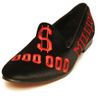 FI-7063 Black Velvet Red Embroidered Million Dollar Shoe Fiesso by Aurelio