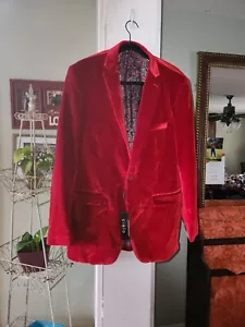 Cielo Phita Sportcoat Micro Red Velvet 42R - Picture 1 of 13