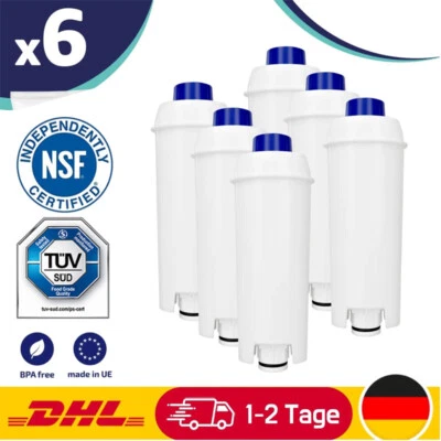 MARKENLOS 6x Wasserfilter für DeLonghi kompatibel mit DLSC002 SER3017 ECAM ESAM ETAM