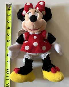 Disney Parks Authentic Minnie Mouse 11” Stuffed Animal Plush W/ Tag Disneyland - Picture 1 of 7