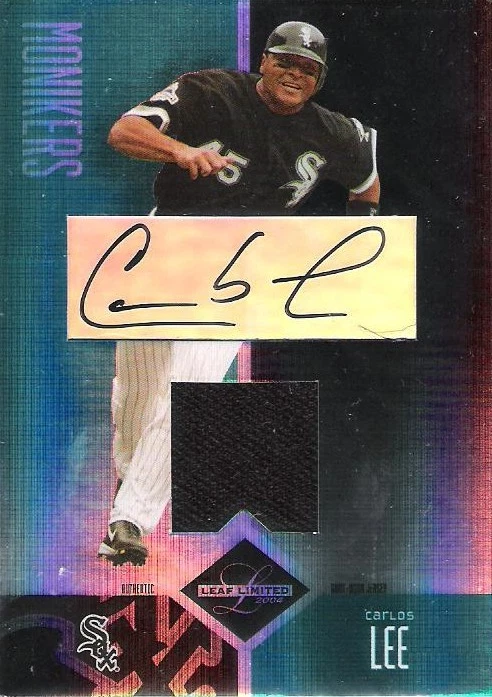 Carlos Lee 2004 Leaf Limited Monikers Auto graph Game Used Jersey #/50 - Image 1 of 1