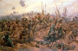 The Battle of the Somme Painting by Richard Caton Woodville II Reproduction - Picture 1 of 3