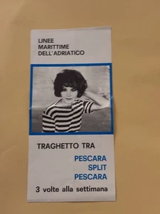 LINEE MARITTIME DELL’ADRIATICO Traghetto PESCARA SPLIT pubblicità vintage 1968 - Foto 1 di 3