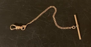 Antique SOB &Co Gold Filled Pocket Watch Fob Chain T Bar 5.5” - Picture 1 of 7