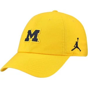 Nike Michigan Wolverines gelb Jordan Marke Club Swoosh verstellbare Mütze-M/L - Bild 1 von 9