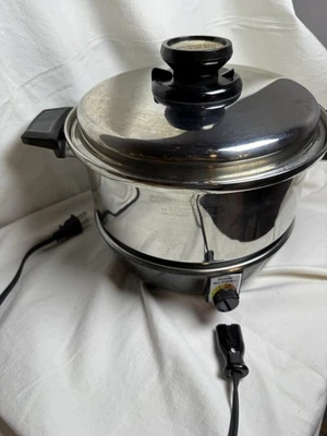 Kitchen Craft by WEST BEND Familie 4qt Slo-Cooker Slow Stainless Steel Vintage - Image 1 of 4
