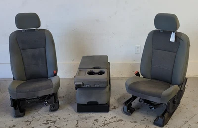 2017-2022 F250SD F350SD Front Seat set bucket/bench 40/20/40, gray cloth, manual - Image 1 of 4