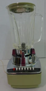 Vtg Sears Roebuck Solid State 7 Speed Glass Blender 400.82128 Avocado Green - Picture 1 of 16