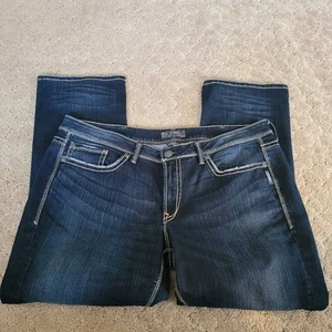 Silver Lola Straight Denim Jeans Women's Sz.22 Plus Size - Picture 1 of 2