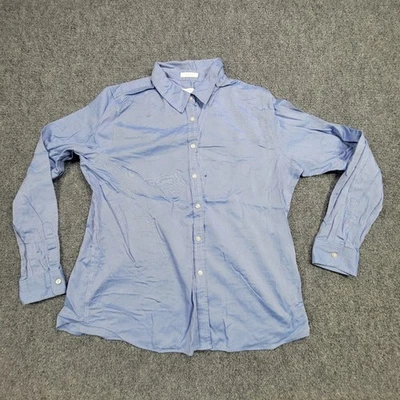 Camisa de vestir Charter Club para hombre 16 azul a rayas manga larga con botones sin hierro Foto 1 de 4