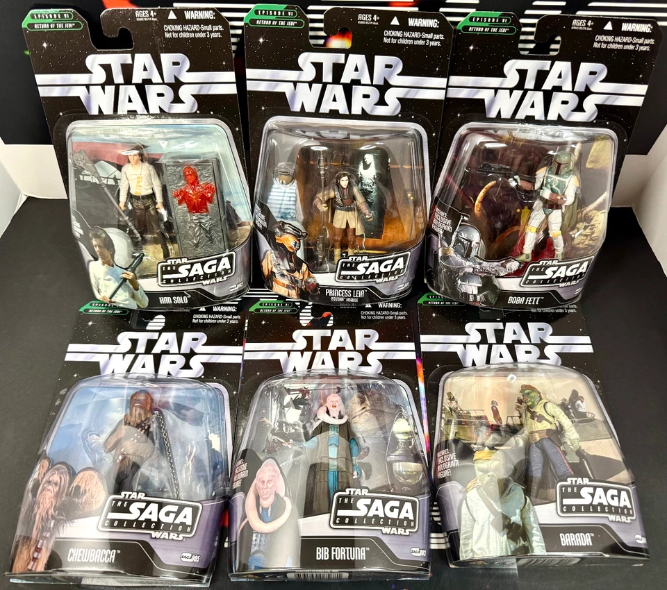 Star Wars 2006 Hasbro Saga Collection #JABBA'S Palace / Sail Barge LOTE de 6 Foto 1 de 4