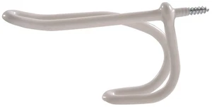 Hillman Coat/Hat Hooks 852897 White Closet Vinyl Coated Wire Hooks 2PC - Picture 1 of 3