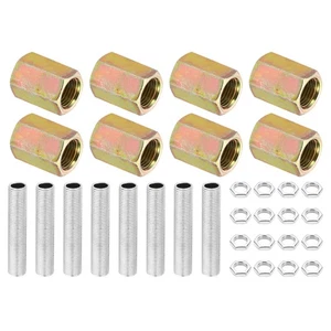 32 Pcs M10×20 Hexagon Closed Coupling Nut with Threaded Pipe and Hex Nut - Imagen 1 de 5