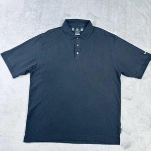 Nike Golf Poloshirt Dri-Fit Herren L Schwarz Kurzarm Swoosh Baumwolle Polyester - Bild 1 von 12