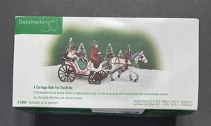Dept 56 Christmas in the City “A Carriage Ride For The Bride” #58901 Heritage - Picture 1 of 4
