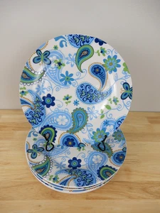 Royal Norfolk Blue Paisley Dinner Plates 10 3/4 " RNF124 Set of 6 - Picture 1 of 6