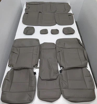 For Ford F150 Extended XL XLT STX Lariat 2004-2008 Gray Vinyl Seat Covers W157 - Image 1 of 4