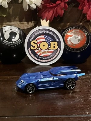 Hot Wheels Batman vs Superman Batmobile Blue Diecast 1:64 USED NM Condition - Image 1 of 4