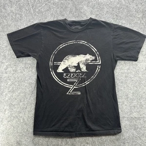 Ezekiel Shirt Mens Small Black Bear Graphic Slim Fit Skater Tee Streetwear - Picture 1 of 9