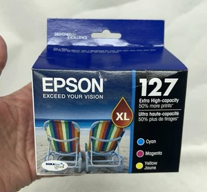 Epson T127520 127 Color Ink Cartridges Cyan, Magenta, Yellow Best Before 09/2023 - Picture 1 of 6