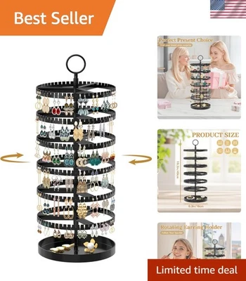 Earring Organizer Rack Display Tree with 342 Slots Adjustable Modern Jewelry ... - Image 1 of 4