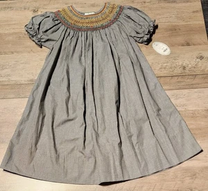 Rosalina Collections Girls Black Gingham Smocked Dress Nwt Sz 5y - Picture 1 of 12