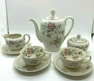 Olla vintage Shanghai Johann Haviland Demitasse, azúcar, crema, 2 tazas 3 platillos - Imagen 1 de 11