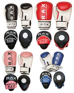  Almohadillas de enfoque curvo de boxeo con guantes de boxeo gancho y jb saco perforado patada MMA RAX - Imagen 1 de 2