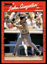 1990 Donruss Baseball Card John Cangelosi Pittsburgh Pirates #565
