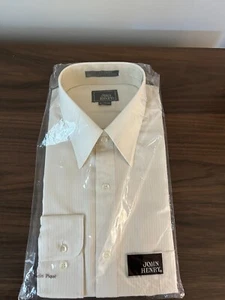 Vintage John Henry Shirt 15   32/33 L/S Fitted Satin Pique - Picture 1 of 3