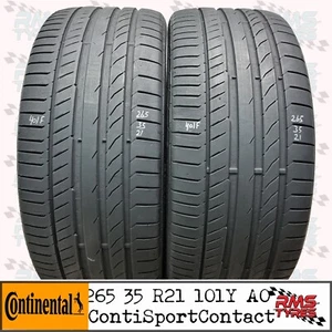 265 35 R 21 x2 Continental 101Y AO 4-5 mm Part Worn Used Tyres 26535R21 x2 - Picture 1 of 16