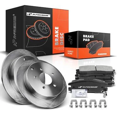 Rotores de freno de disco y pastillas de cerámica traseros A-Premium para Buick Chevy Venture 02-04 Foto 1 de 4
