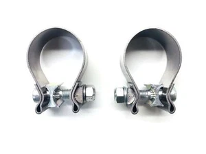 (2 Pack) AccuSeal S10.9 1-3/4" SAE 44.5MM 1 1/4" WIDE S.S. Exhaust Clamps - Picture 1 of 11