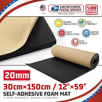 Self-adhesive Fireproof Sound Deadener Heat Insulation Mat For Car Hood Engine - Image 1 of 4