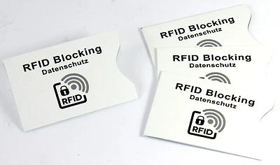 K&B VERTRIEB RFID Kartenhülle 5 x Schutz Bankkarte Daten Schutzhülle Ausleseschutz Hülle 025