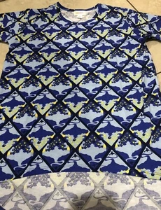 LuLaRoe Kids Disney Collection Gracie Top Sz 10 Jafar Genie Villain Blue #602 - Picture 1 of 6
