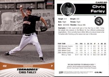 Chris Farley 2010 Choice Worcester Tornadoes #20 Card *AutographDen*
