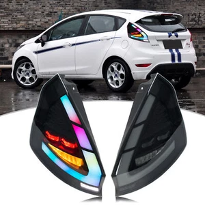LED RGB Tail Lights for Ford Fiesta Hatchback 2011-2019 Rear Lamps Assembly - Picture 1 of 5