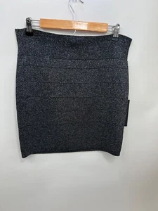 ROCK & REPUBLIC Black Short Skirt with Shiny Gray Accents Womens Size XL Org $49 - Picture 1 of 8