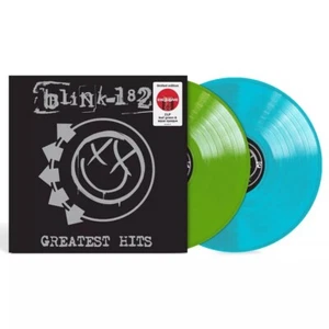 BLINK 182 GREATEST HITS LEAF GREEN & AQUA OPAQUE VINYL USA EXCLUSIVE 2LP SEALED - Picture 1 of 5