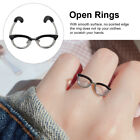 Gift Women Men Open Ring Cute Glasses Adjustable Mini Funny Fashion Jewelry