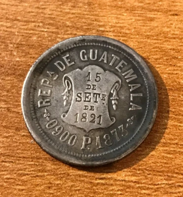 Guatemala 1873 2 Reales silver, KM 149 - Image 1 of 2