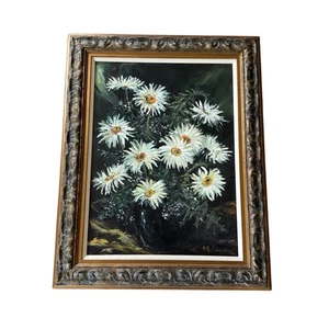 Avrille Postrum Uus Daisies In Vase Oil Painting Beautiful Framed Ornate Art - Picture 1 of 7