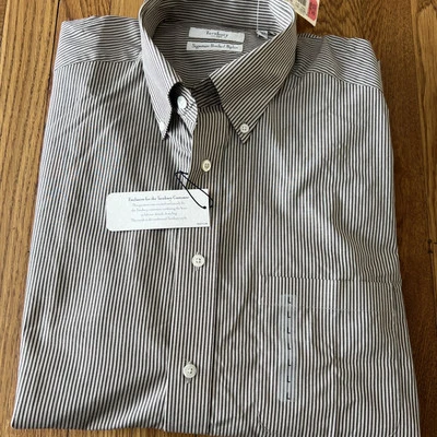 Turnbury Men’s Button Down Long Sleeve Striped Dress Shirt NEW w TAGS Sz L - Image 1 of 2