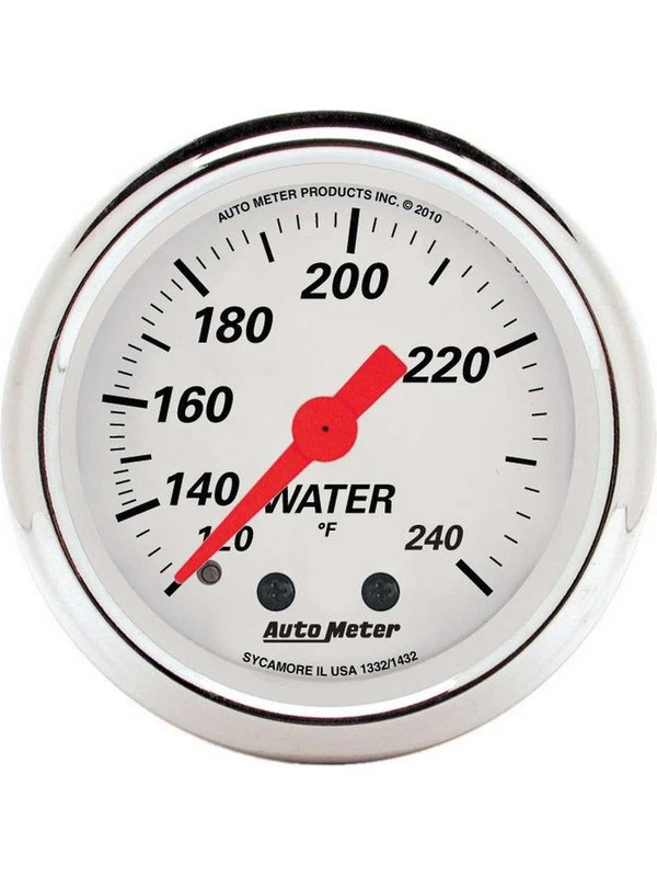 Auto Meter Gauge Arctic White Water Temp 120-240F 2 1/16 Analog Mechani (1332) - Image 1 of 4