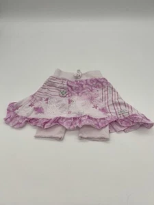 Naartjie Size 3-6 Months Tiered Skirt Ruffled Denim Layered Girls Pink Flower - Picture 1 of 4