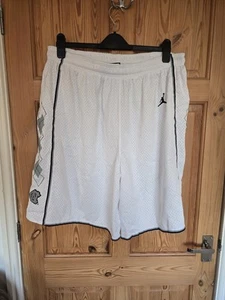 Mens Air Jordan White Mesh Basketball Shorts Size XL - Picture 1 of 6
