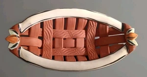 Canasta/calentador de pan tejido LYN BONDE terracota/arcilla 141/2" x 73/4" - Imagen 1 de 11